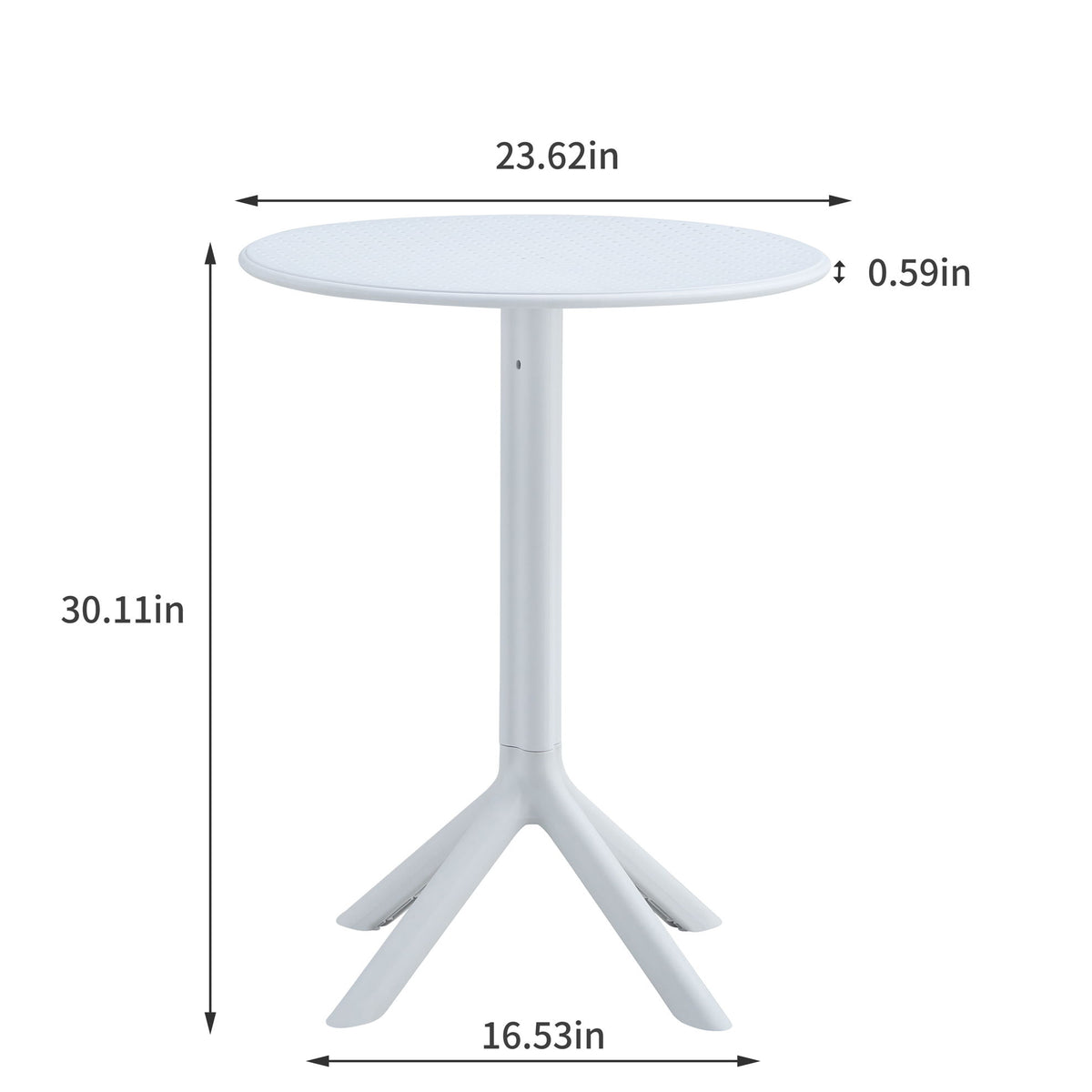 3 Piece Plastic Arm Chair Bistro Grs Premium Ocean Plastic