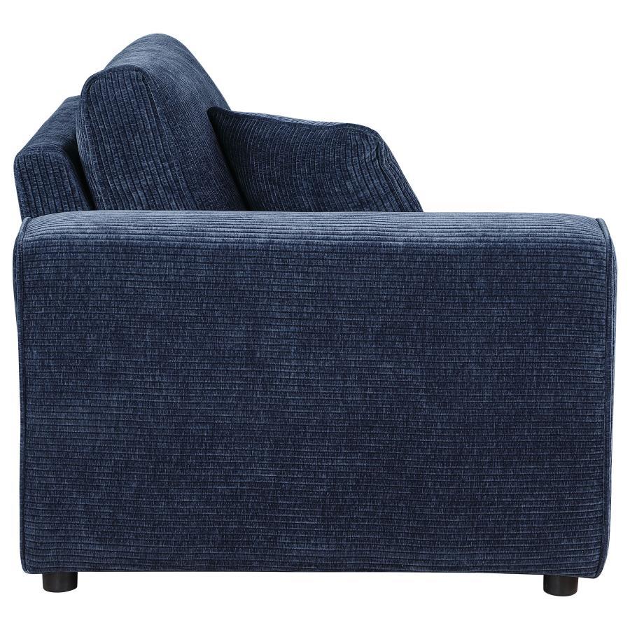 Atlantic - Corduroy Upholstered Laf Arm Chair - Blue