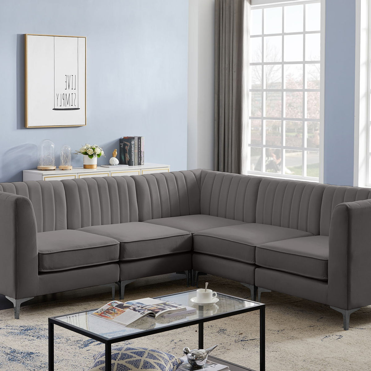 Alina - 5 Piece Modular Corner Sectional