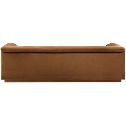 Meridian Furniture Cascade Saddle Velvet Fabric Sofa