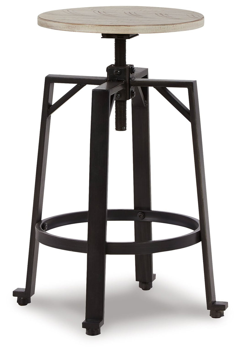 Karisslyn - Swivel Stool (Set of 2) - Whitewash / Black