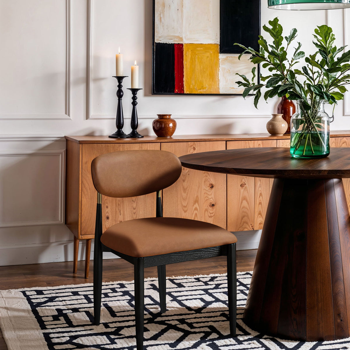 Riccio - Dining Side Chair (Set of 2) - Black And Gold Frame