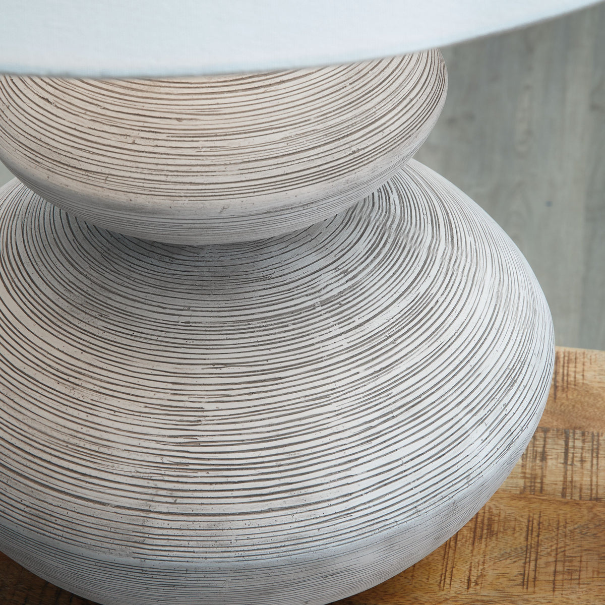 Brickdon - Distressed White - Poly Table Lamp