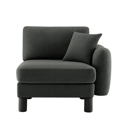 Lucas Right-Facing Sofa with Pillow - Dark Gray