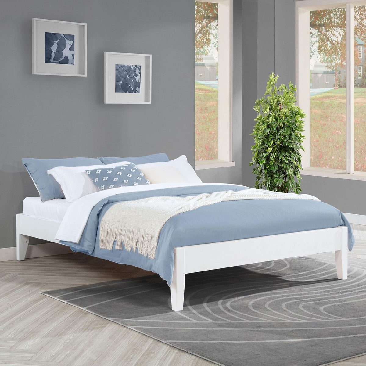 Hounslow Full Universal Platform Bed White