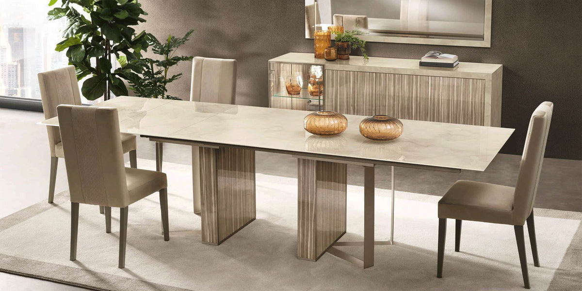 Luce - Dining Table - Beige / Light Brown