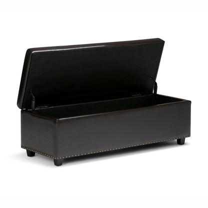 Hamilton - Storage Ottoman - Coffee Brown