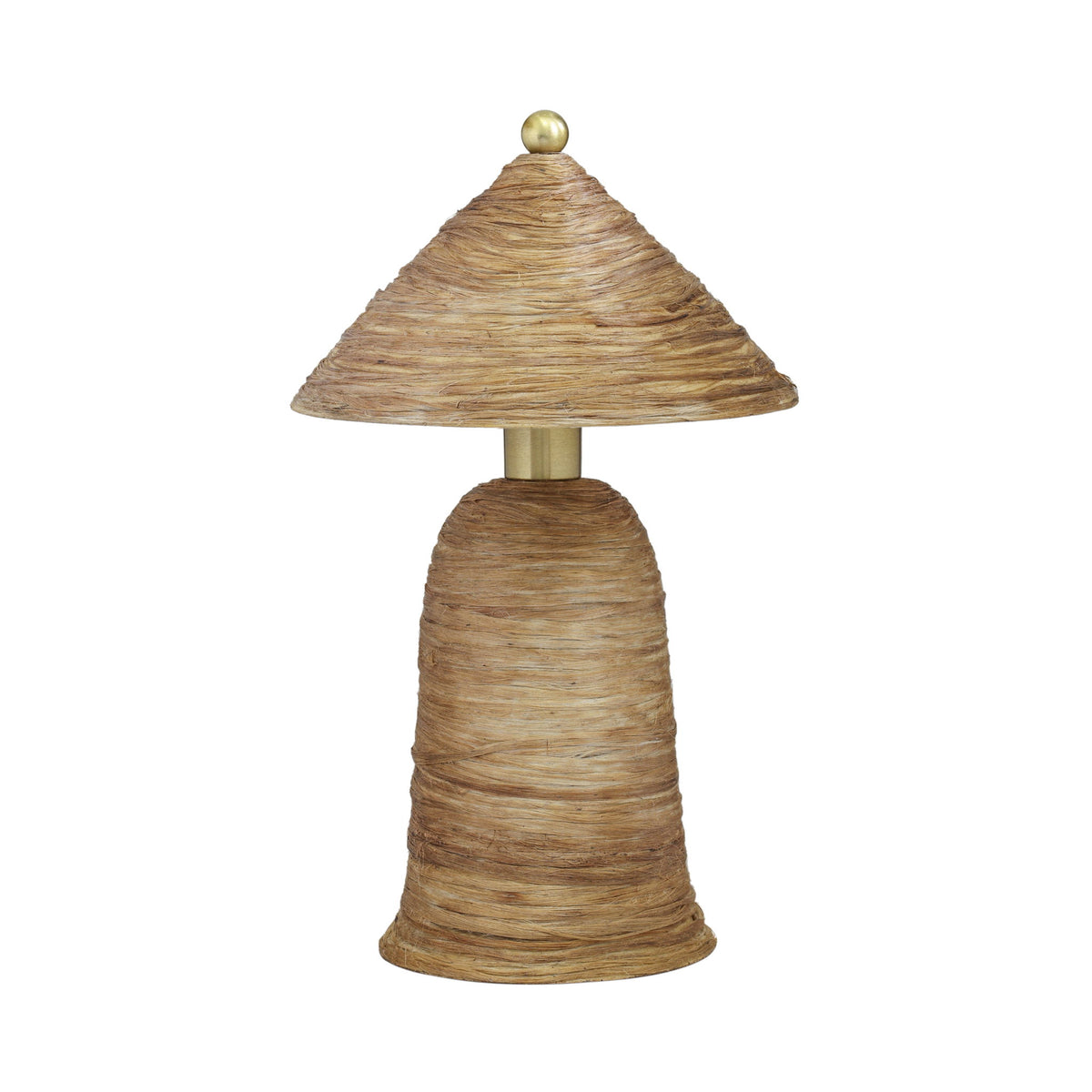 Coco - Coconut Fiber Pointed Table Lamp - Natural