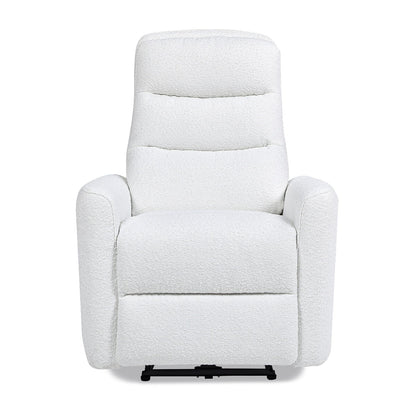 Bloomy - High Back Power Recliner Motion Chair - Chiffon White