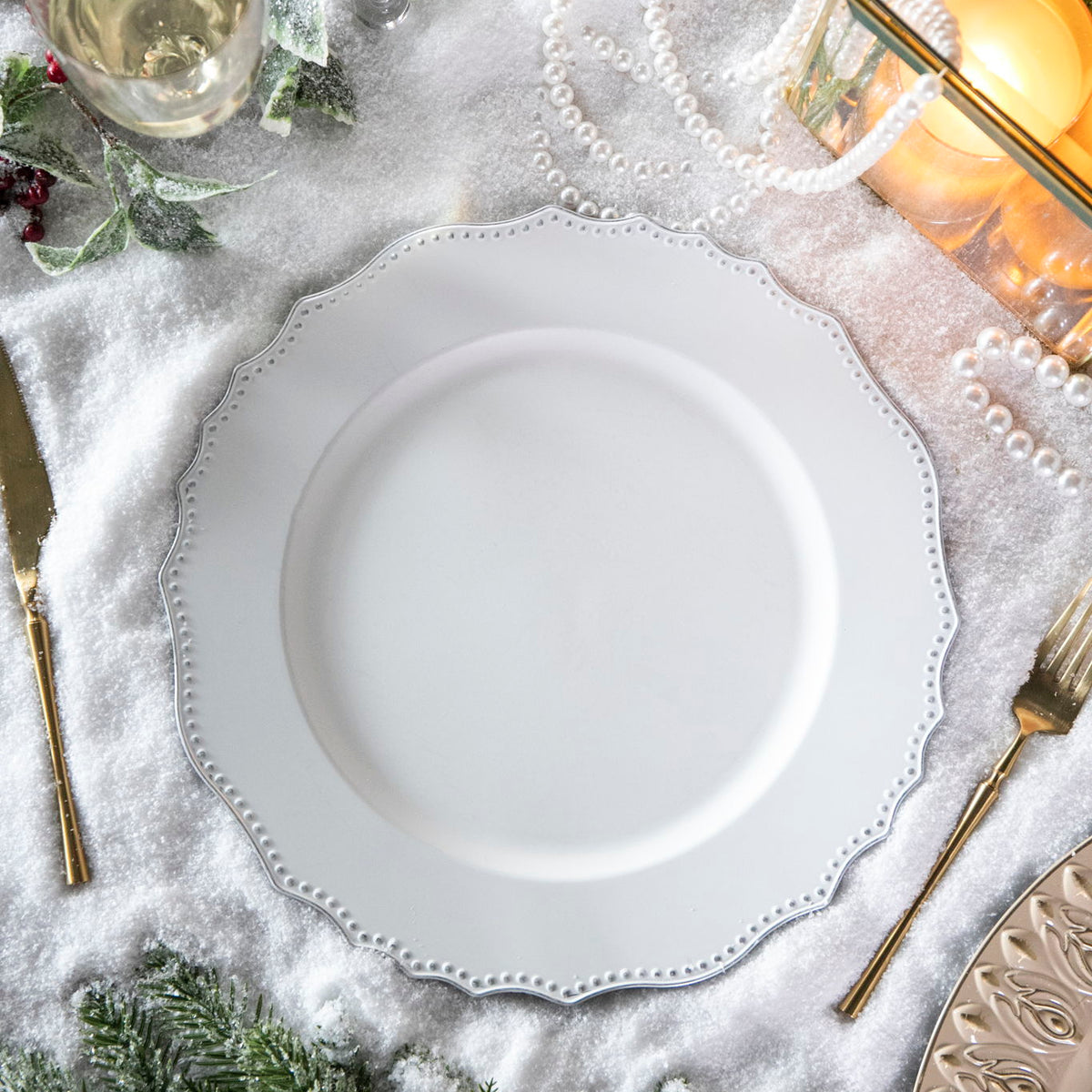 Premium Plastic Charger Plate (Set of 8)