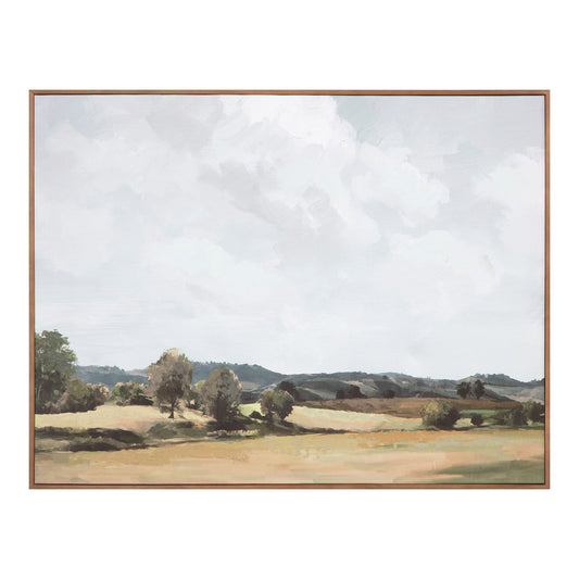 Vast Country - Framed Painting - White