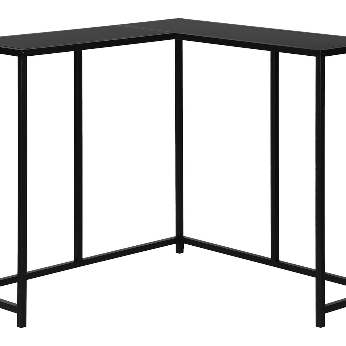 Corner Accent Console Table For Entryway, Contemporary & Modern - Black