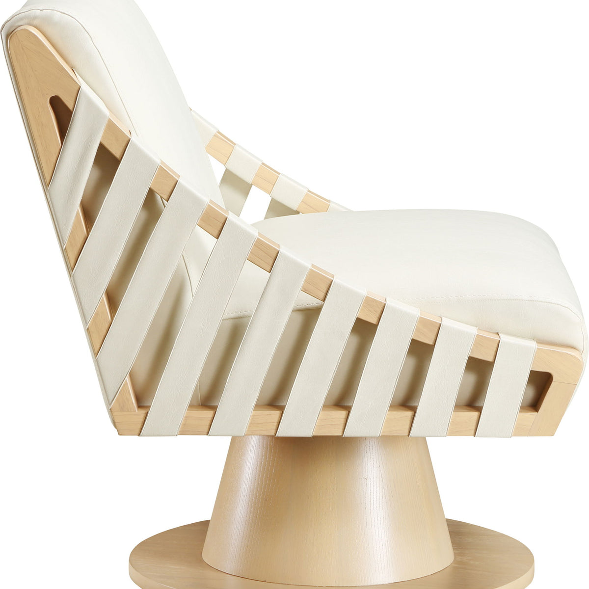 Millwin - Swivel Accent Chair With Natural Base