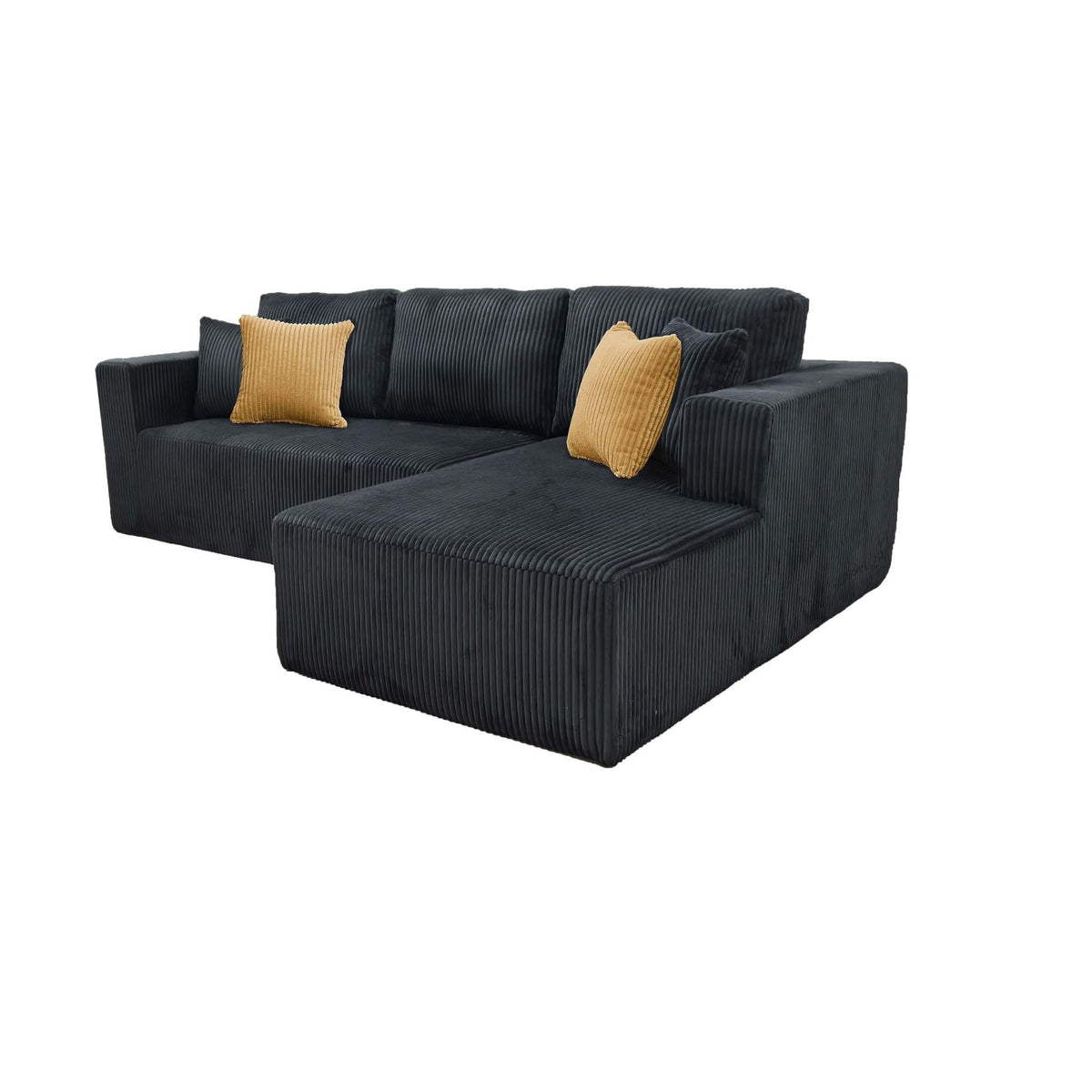 L - Shape Full Compressed Upholstered Sectional