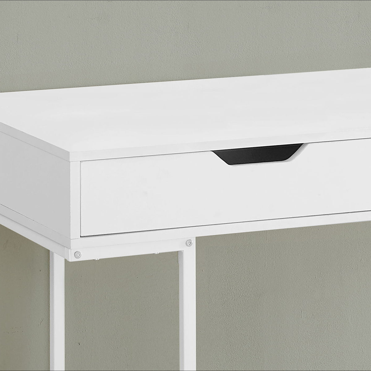 Computer Desk For Home Office, Storage Drawers, Marble Look Contemporary & Modern