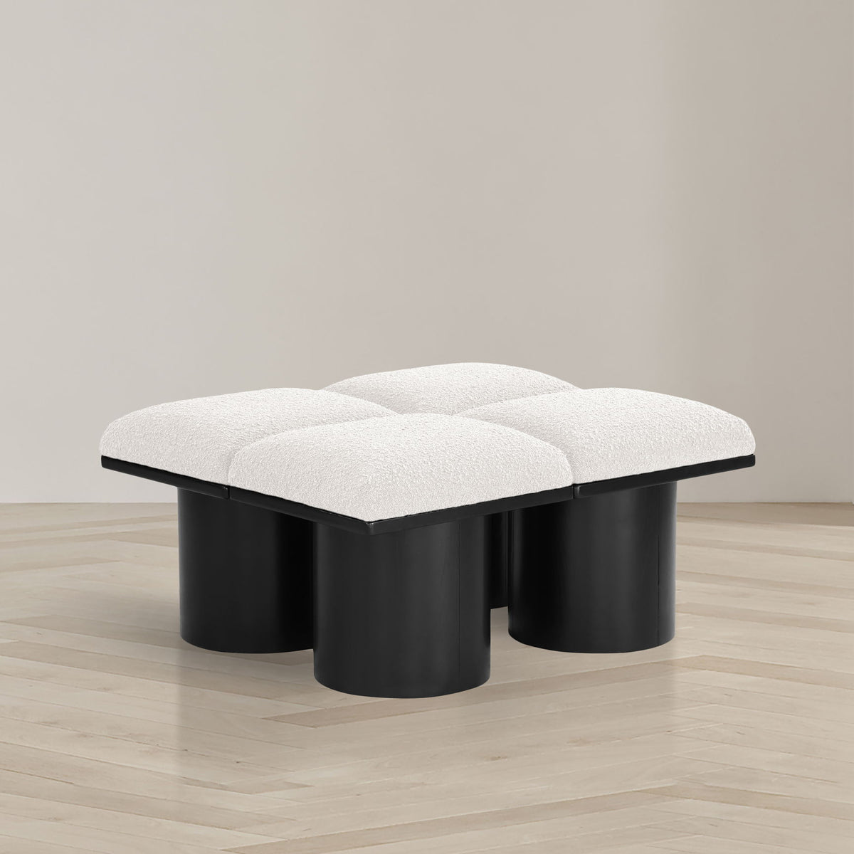 Pavilion - 4 Piece Modular Bench With Black Base