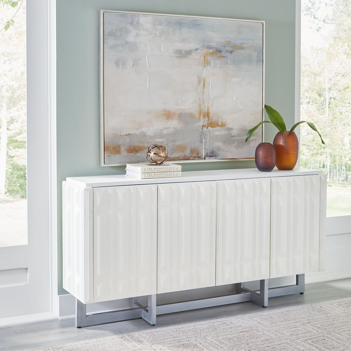Ornawel - Accent Cabinet - Distressed White