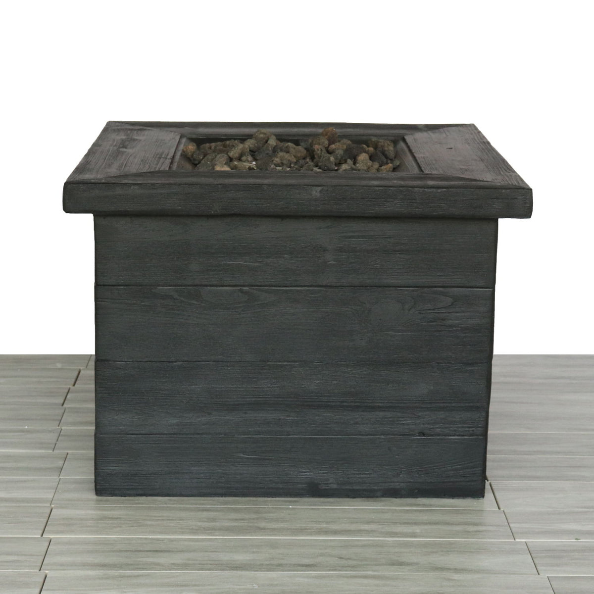 Fiber Reinforced Propane / Natural Gas Fire Pit Table - Charcoal
