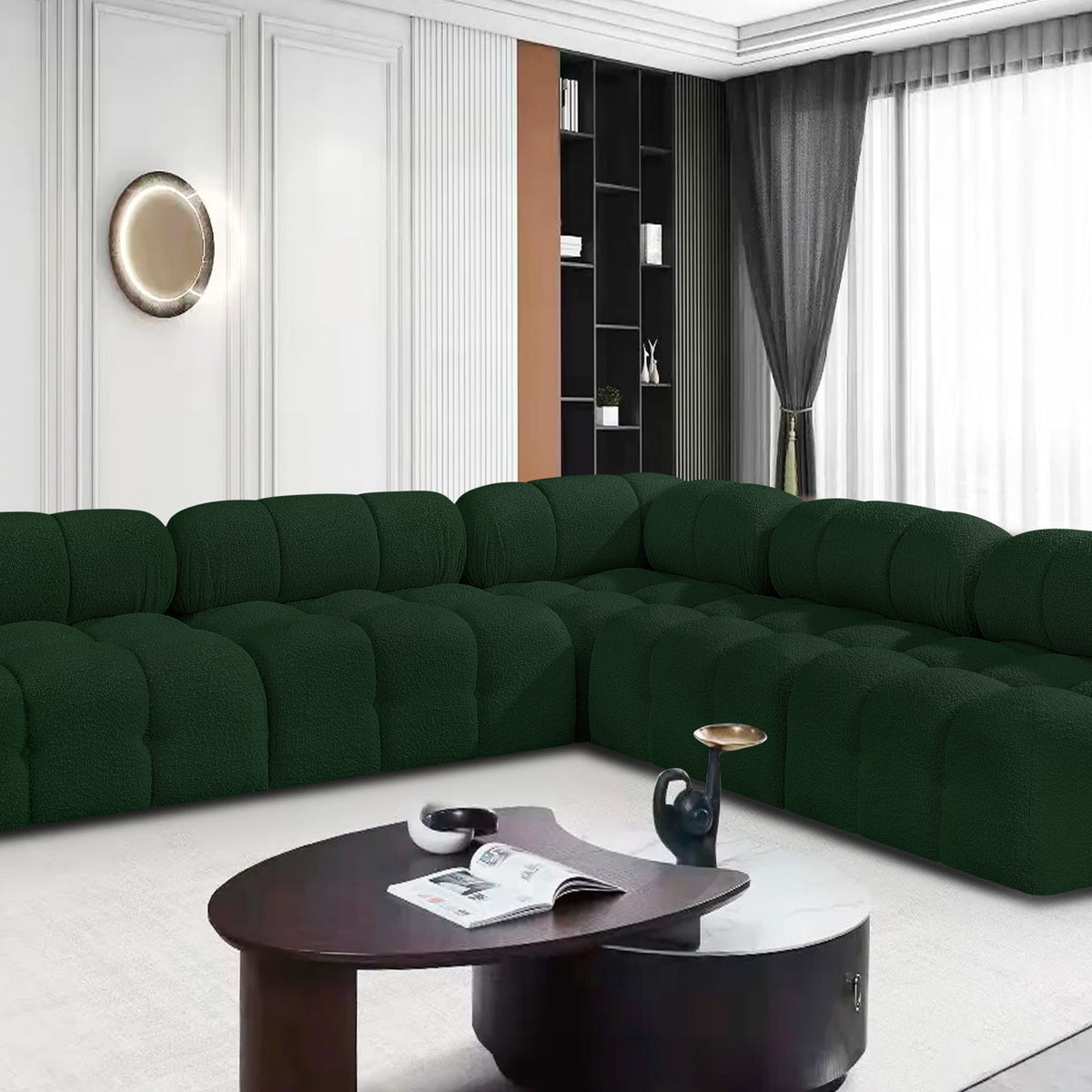 Ames - 5 Piece Fabric Modular Corner Sectional