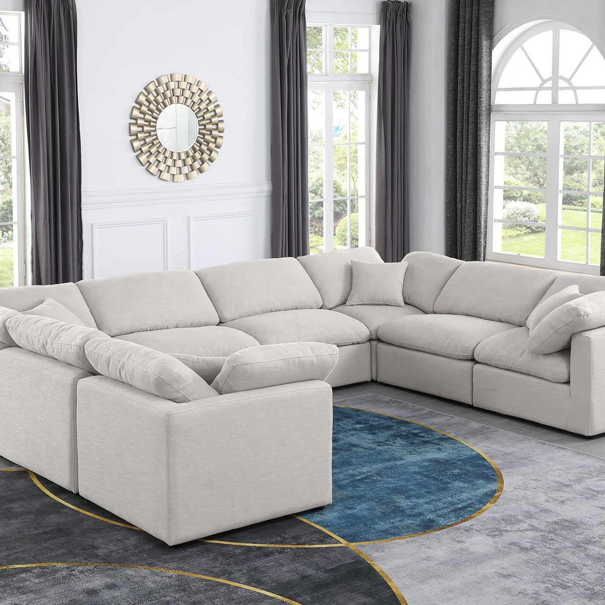 Indulge - Linen 8 Piece Modular Sectional