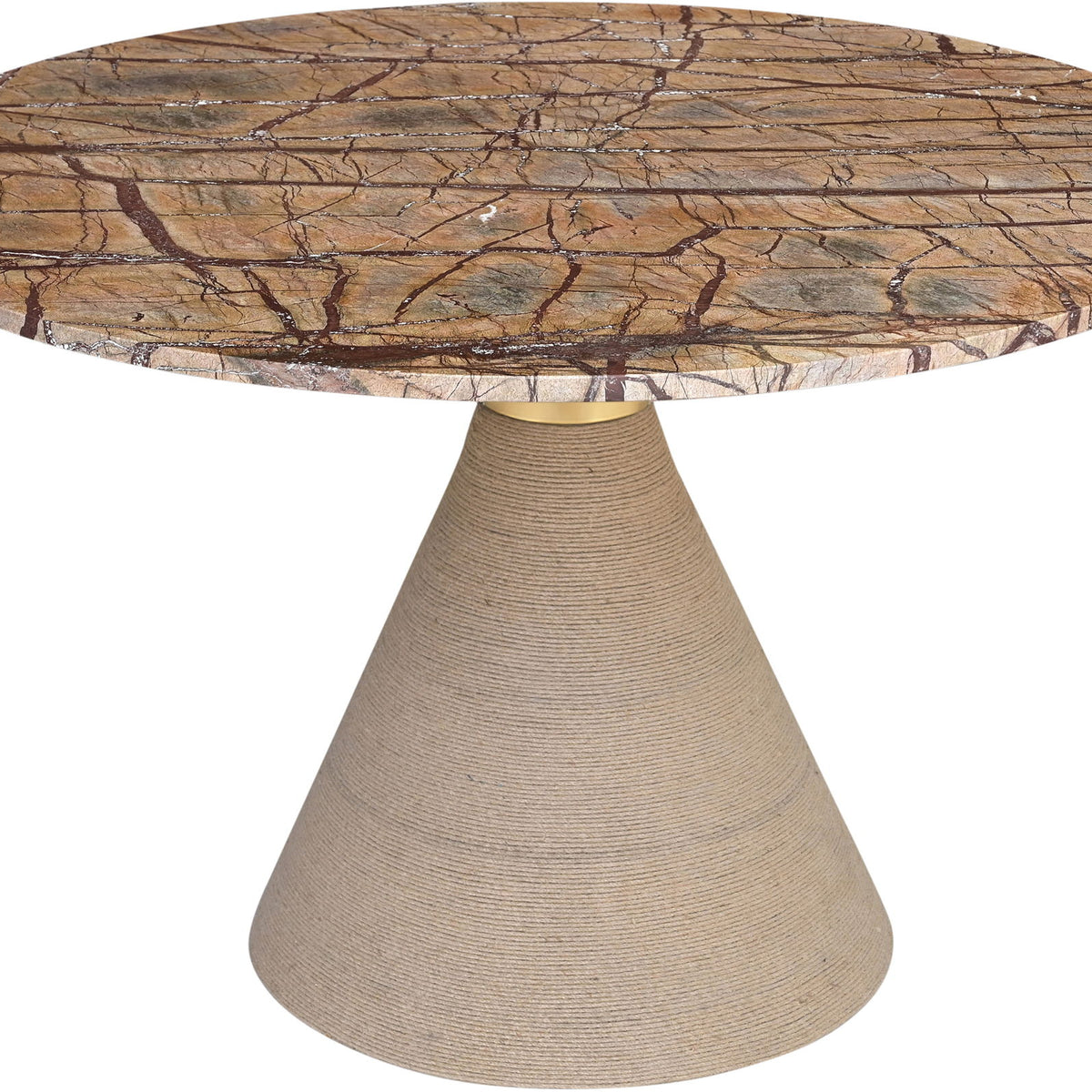 Baleen - Genuine Marble And Jute Dining Table
