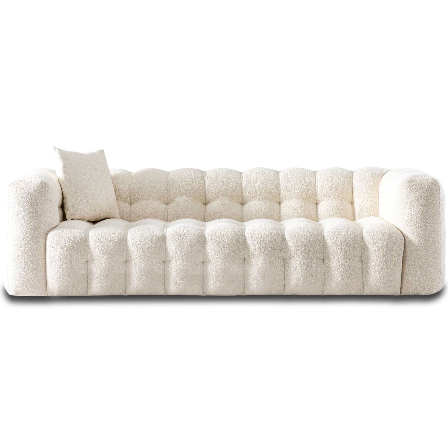 Ashcroft Furniture Eden Modern Tufted Chesterfield Boucle Fabric Sofa