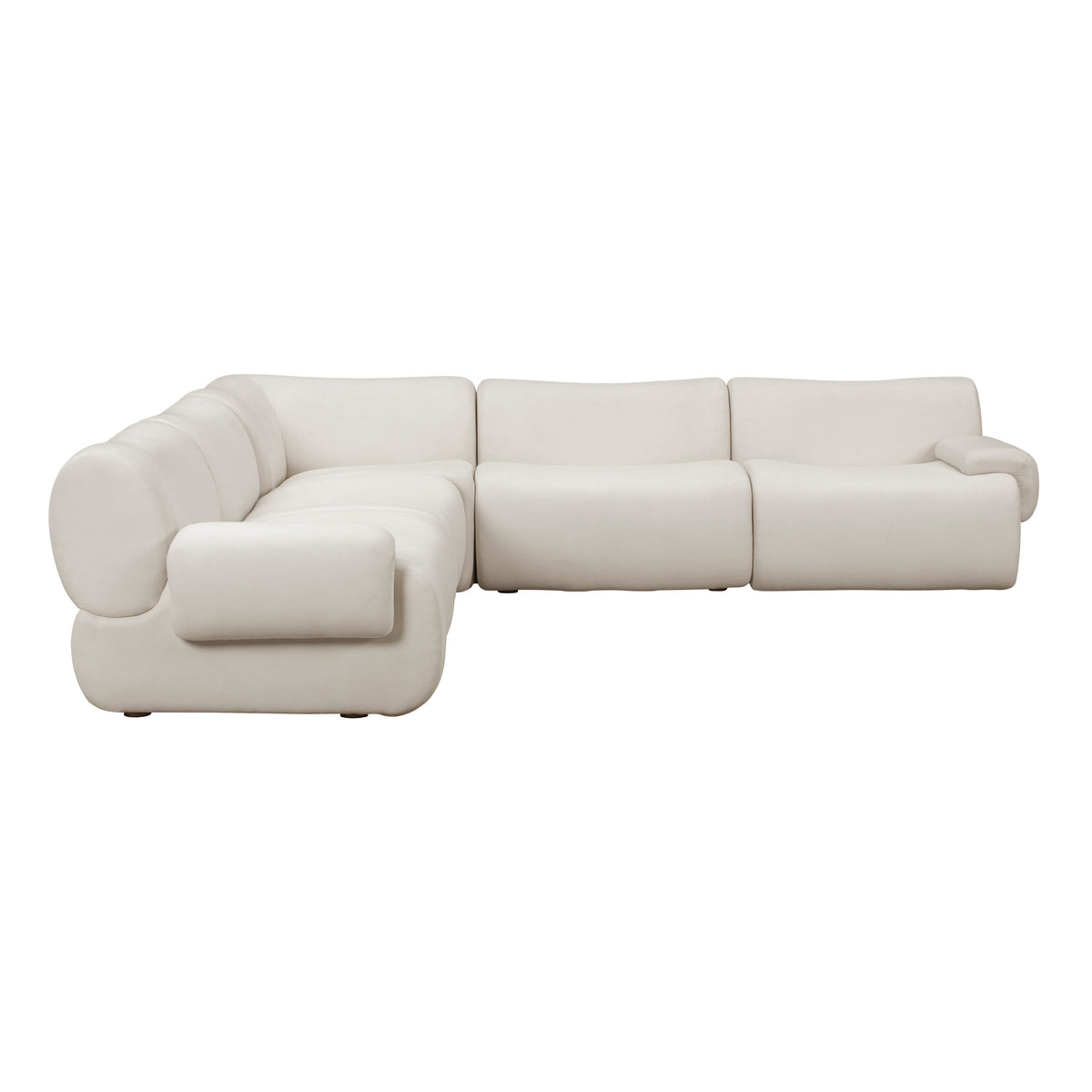 Zenith 5 Piece Contract Grade Upcycled Fabric Modular L Sectional - Image 6