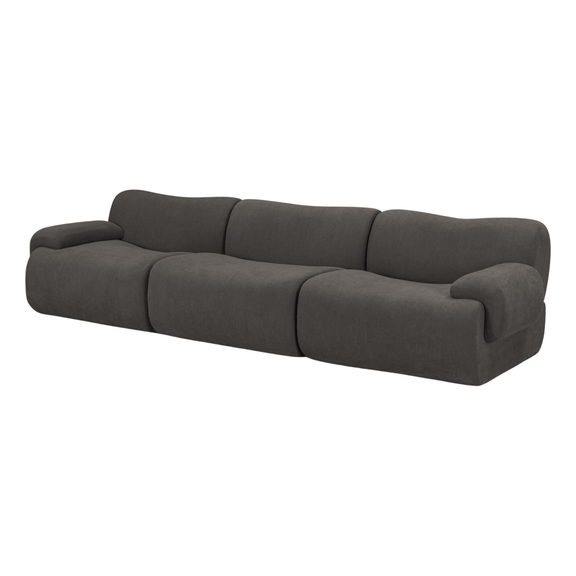 Zenith 116.5" Contract Grade Upcycled Fabric Modular Sofa - Image 10