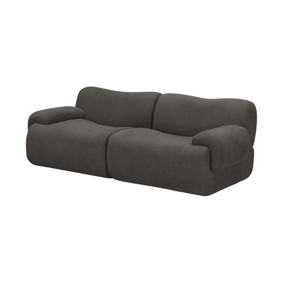Zenith 80" Contract Grade Upcycled Fabric Modular Loveseat - Image 10