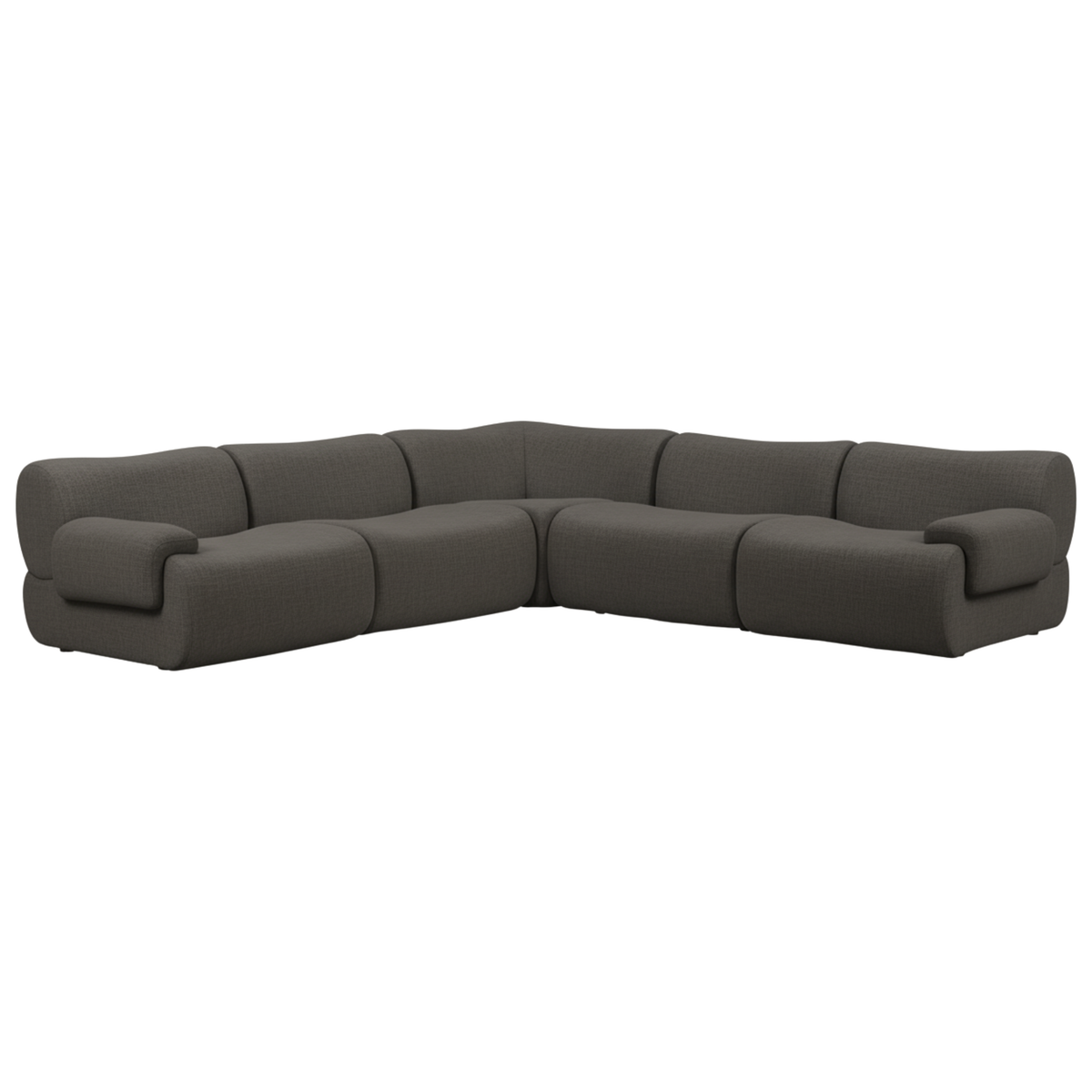 Zenith 5 Piece Contract Grade Upcycled Fabric Modular L Sectional - Image 10