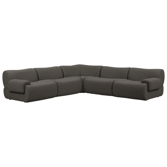 Zenith 5 Piece Contract Grade Upcycled Fabric Modular L Sectional - Image 10