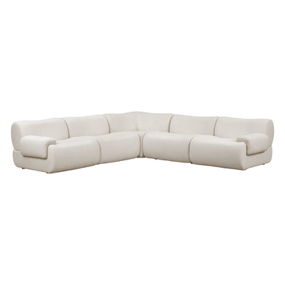 Zenith 5 Piece Contract Grade Upcycled Fabric Modular L Sectional