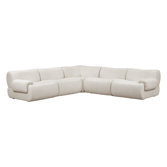 Zenith 5 Piece Contract Grade Upcycled Fabric Modular L Sectional