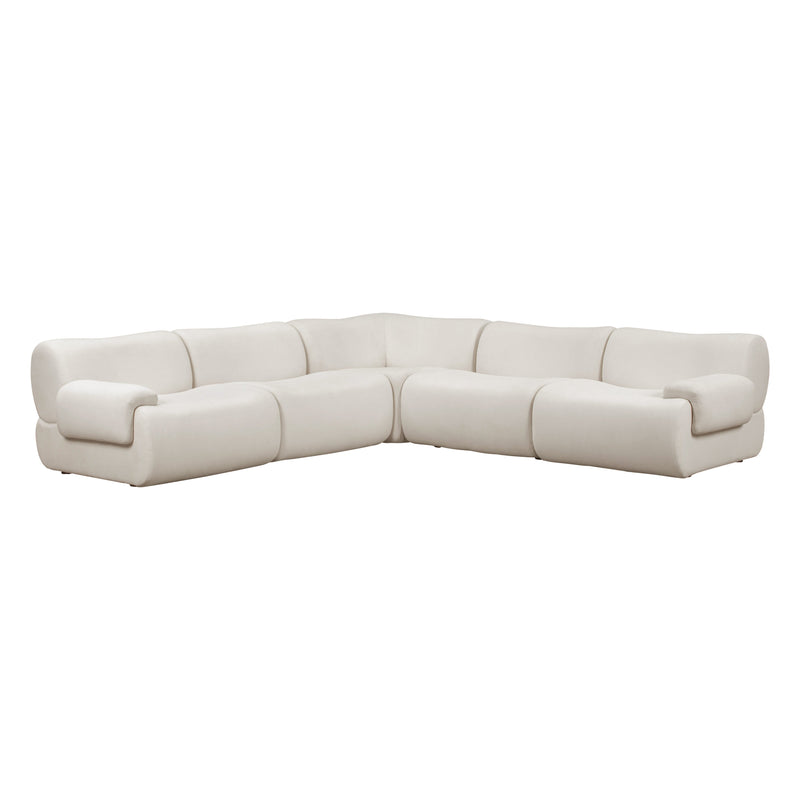 Zenith 5 Piece Contract Grade Upcycled Fabric Modular L Sectional