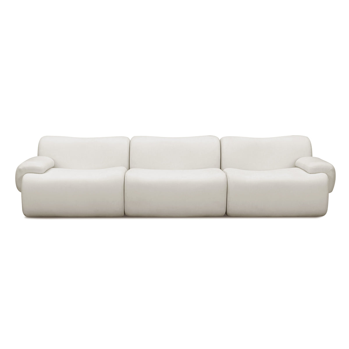 Zenith 116.5" Contract Grade Upcycled Fabric Modular Sofa - Image 3