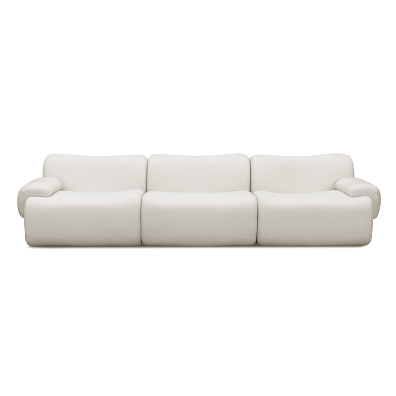 Zenith 116.5" Contract Grade Upcycled Fabric Modular Sofa - Image 3