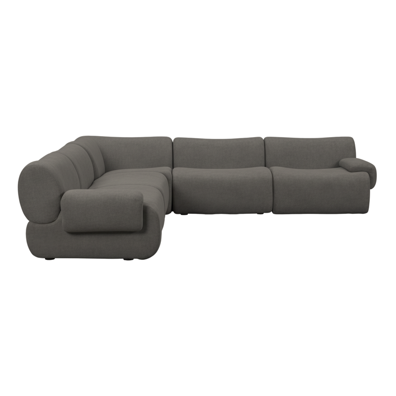 Zenith 5 Piece Contract Grade Upcycled Fabric Modular L Sectional - Image 11