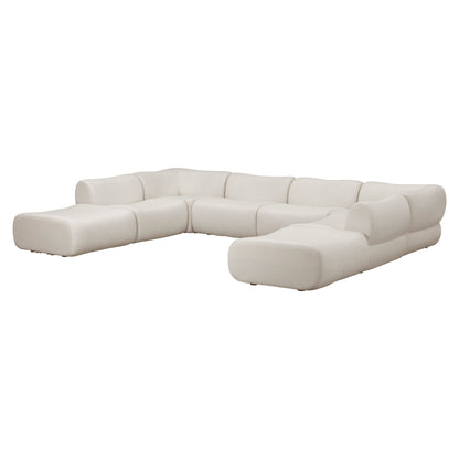 Zenith 8 Piece Contract Grade Upcycled Fabric Modular U Sectional