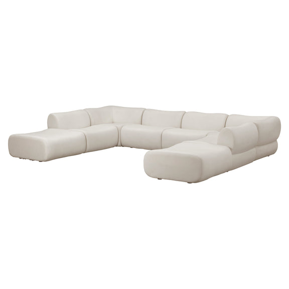 Zenith 8 Piece Contract Grade Upcycled Fabric Modular U Sectional