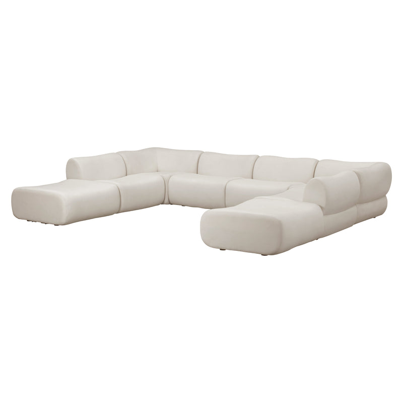 Zenith 8 Piece Contract Grade Upcycled Fabric Modular U Sectional