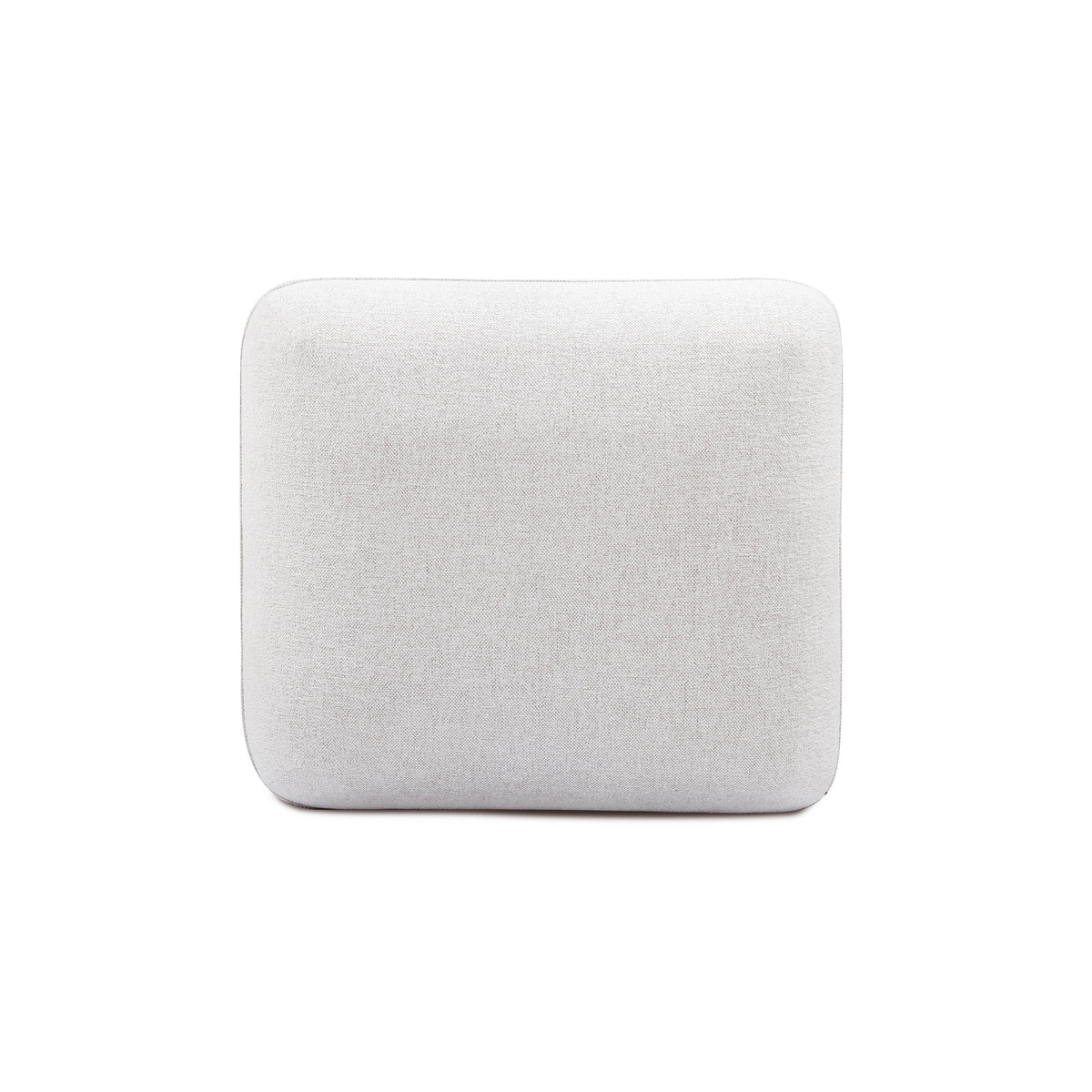 Arezza Stone White Contract Grade Basketweave Chenille Ottoman - Image 4