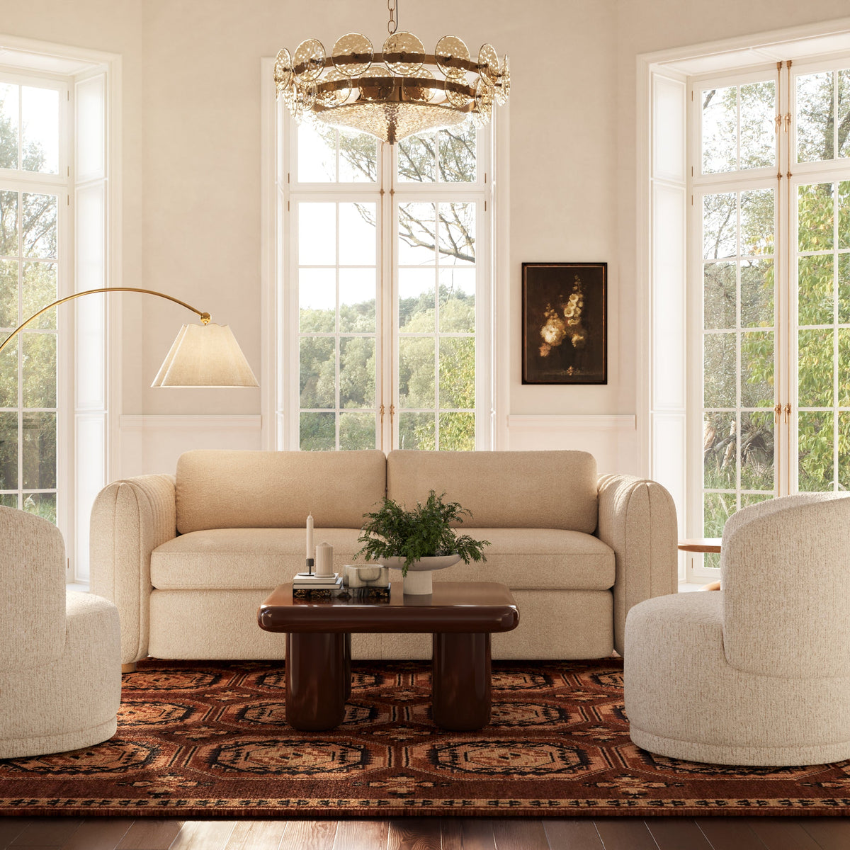 Porto 90" Honey Boucle Sofa - Image 8
