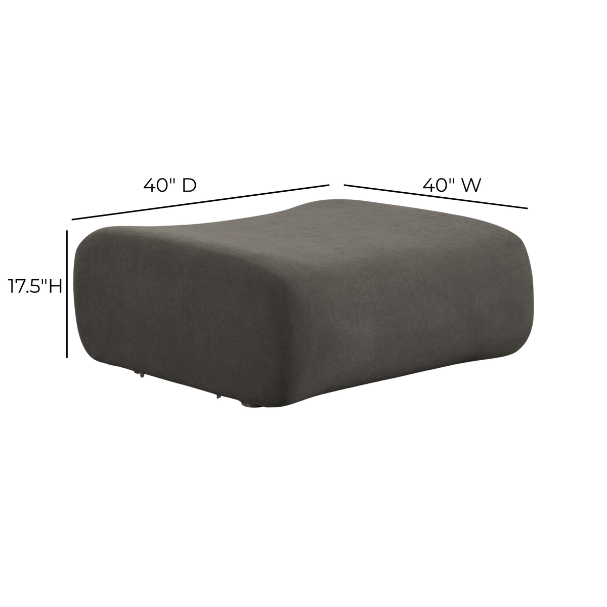 Zenith Contract Grade Upcycled Fabric Ottoman - Image 12