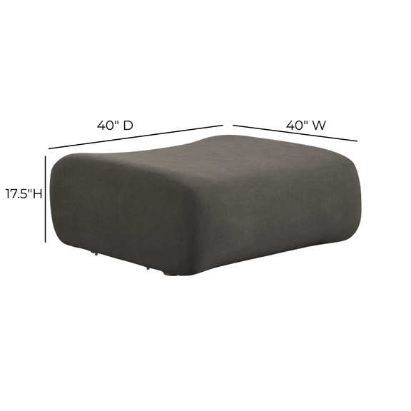 Zenith Contract Grade Upcycled Fabric Ottoman - Image 12