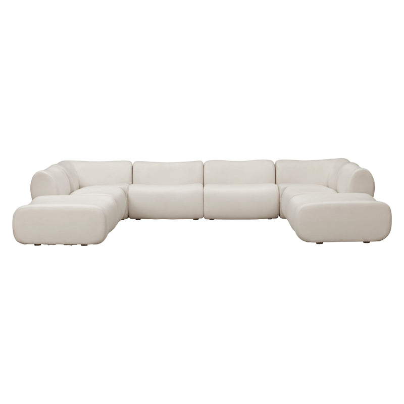 Zenith 8 Piece Contract Grade Upcycled Fabric Modular U Sectional - Image 2