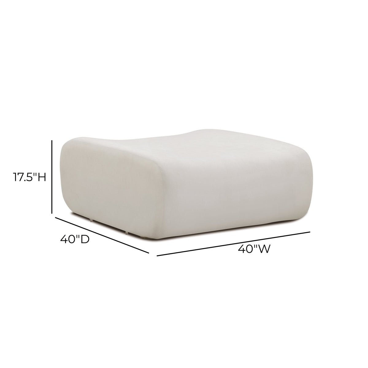 Zenith Contract Grade Upcycled Fabric Ottoman - Image 6