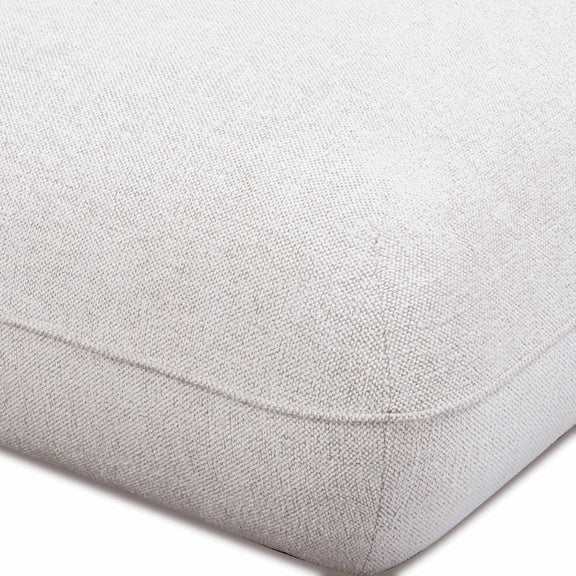 Arezza Stone White Contract Grade Basketweave Chenille Ottoman - Image 3