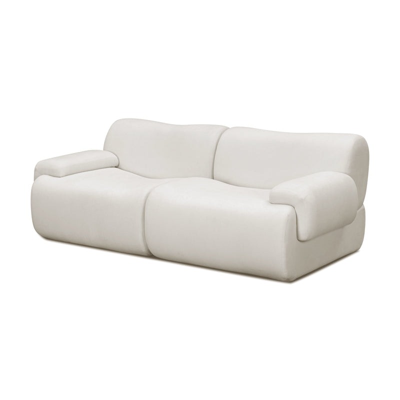 Zenith 80" Contract Grade Upcycled Fabric Modular Loveseat - Image 2