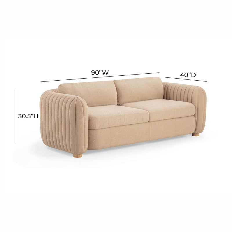 Porto 90" Honey Boucle Sofa - Image 7