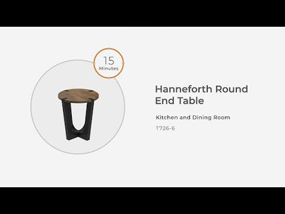 Hanneforth - Brown - Round End Table